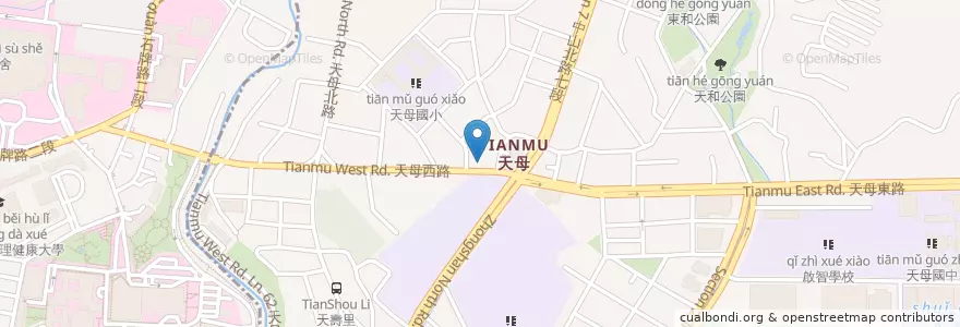 Mapa de ubicacion de お食事鮮 en 台湾, 新北市, 台北市, 北投区, 士林区.