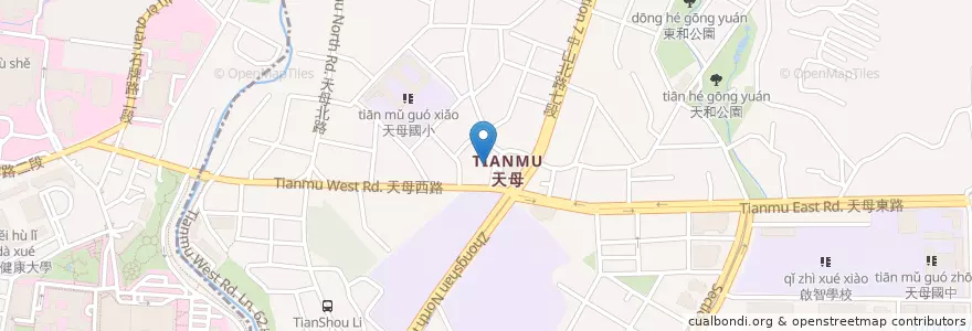Mapa de ubicacion de 劉媽媽抄手 en Tayvan, 新北市, Taipei, 北投區, 士林區.