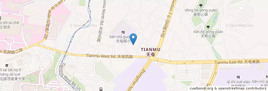 Mapa de ubicacion de 七味屋 en Taiwan, Nuova Taipei, Taipei, Distretto Di Beitou.