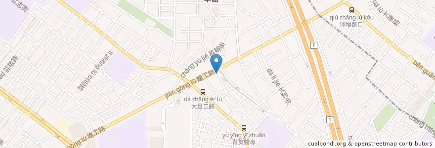 Mapa de ubicacion de 鄧園雞腿飯 en Taiwan, Kaohsiung, 三民區.