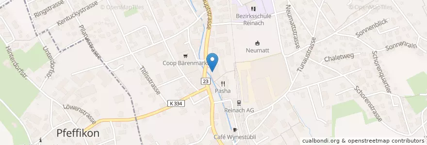 Mapa de ubicacion de City Bar en Schweiz/Suisse/Svizzera/Svizra, Aargau, Bezirk Kulm.