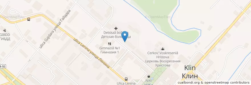 Mapa de ubicacion de Детская библиотека en Rusia, Центральный Федеральный Округ, Московская Область, Городской Округ Клин.