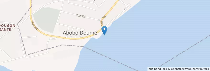 Mapa de ubicacion de Gare lagunaire Aqualines Yopougon en コートジボワール, アビジャン.