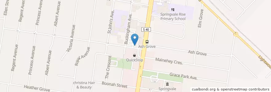 Mapa de ubicacion de Punjab Street en Australia, Victoria, City Of Greater Dandenong.