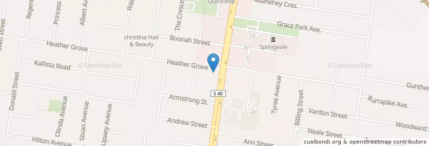 Mapa de ubicacion de Springvale Family Healthcare en Avustralya, Victoria, City Of Greater Dandenong.