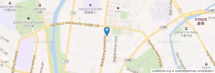 Mapa de ubicacion de 台G店 en Тайвань, Таоюань, Чжунли.