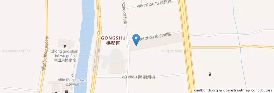 Mapa de ubicacion de 星巴克 en China, Zhejiang, Hangzhou, Gongshu, 拱宸桥街道.