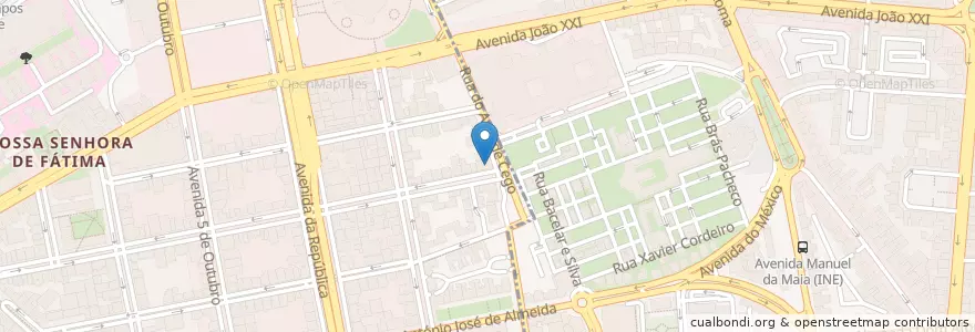 Mapa de ubicacion de Casa de Pasto - Oh Pereira en Portekiz, Área Metropolitana De Lisboa, Lisboa, Grande Lisboa, Lizbon, Areeiro.
