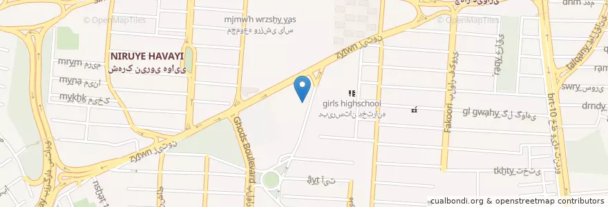 Mapa de ubicacion de مسجد حضرت بقیه الله الاعظم(عج) en İran, Tahran Eyaleti, شهرستان تهران, Tahran, بخش مرکزی شهرستان تهران.