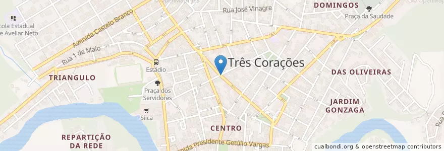 Mapa de ubicacion de Bar do Hernani en ブラジル, 南東部地域, ミナス ジェライス, Região Geográfica Intermediária De Varginha, Microrregião Varginha, Três Corações.