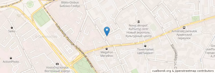 Mapa de ubicacion de Подушкин en Russie, District Fédéral Central, Moscou, Центральный Административный Округ.