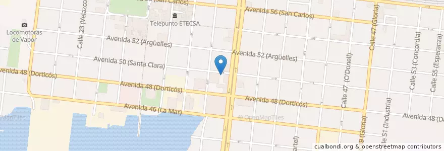 Mapa de ubicacion de Agencia de Taxis Cienfuegos en 古巴, Cienfuegos, Cienfuegos, Ciudad De Cienfuegos.