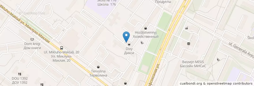 Mapa de ubicacion de Биркоин en Rusland, Centraal Federaal District, Moskou, Юго-Западный Административный Округ, Район Коньково.
