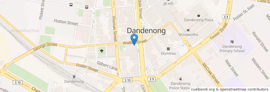 Mapa de ubicacion de The Public's Corner en 澳大利亚, 维多利亚州, City Of Greater Dandenong.