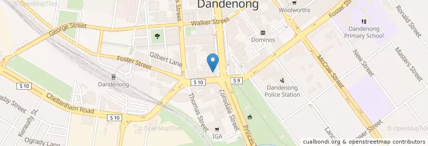 Mapa de ubicacion de Sky Pizza en 오스트레일리아, Victoria, City Of Greater Dandenong.