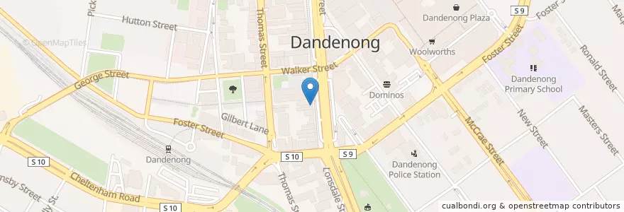 Mapa de ubicacion de Pakwan en 오스트레일리아, Victoria, City Of Greater Dandenong.