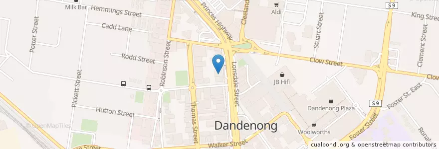 Mapa de ubicacion de Albion Hotel en Austrália, Victoria, City Of Greater Dandenong.