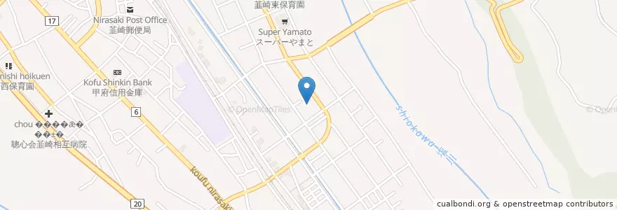 Mapa de ubicacion de ほっともっと en 日本, 山梨県, 韮崎市.