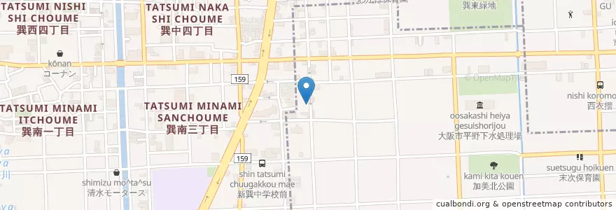Mapa de ubicacion de ハヤシ en 日本, 大阪府, 大阪市.