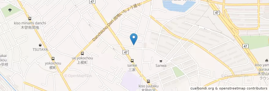 Mapa de ubicacion de 木曽診療所 en 일본, 도쿄도, 町田市.
