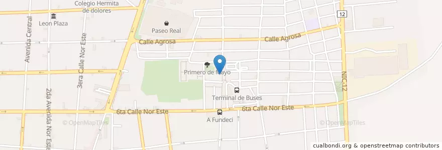 Mapa de ubicacion de Cooperativa de Taxis en Nikaragua, León, León (Municipio).