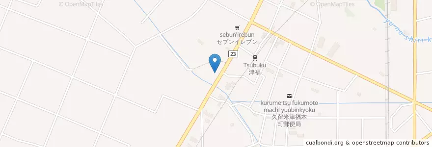 Mapa de ubicacion de あずま屋 en ژاپن, 福岡県, 久留米市.