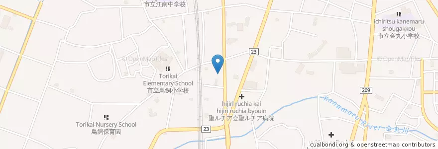 Mapa de ubicacion de リンガーハット en Japan, 福岡県, 久留米市.