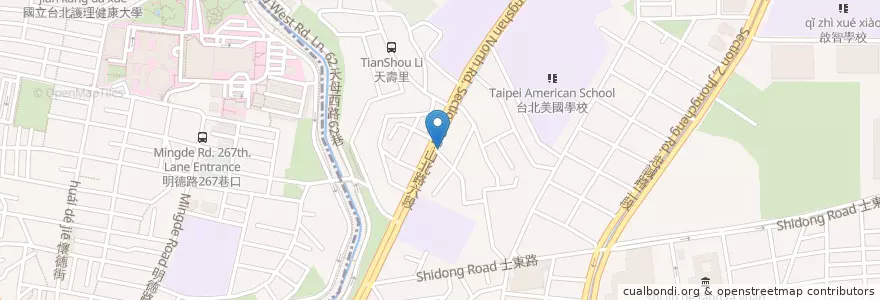 Mapa de ubicacion de MaYa pizza en تایوان, 新北市, تایپه, 士林區.