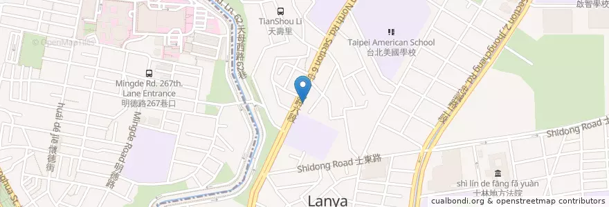 Mapa de ubicacion de 嘟嘟房 en Taiwan, Nuova Taipei, Taipei, 士林區.