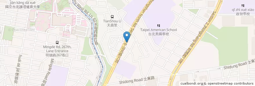 Mapa de ubicacion de Baires en تایوان, 新北市, تایپه, 士林區.