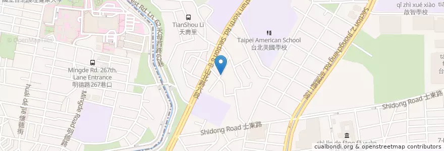 Mapa de ubicacion de 艾迪墨西哥餐廳 en Taiwan, 新北市, Taipei, 士林區.