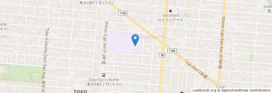 Mapa de ubicacion de 旭川市立東栄小学校 en ژاپن, 北海道, 上川総合振興局, 旭川市.