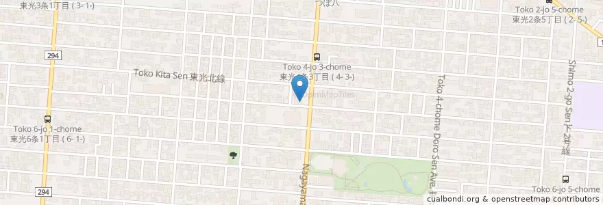 Mapa de ubicacion de 味のさん平 en Japan, 北海道, 上川総合振興局, 旭川市.