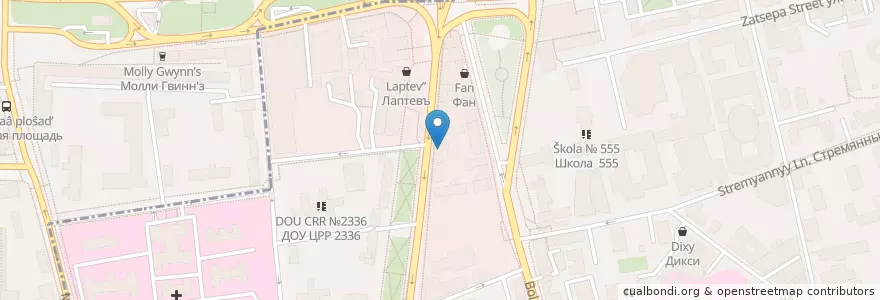 Mapa de ubicacion de Миромед en Russia, Distretto Federale Centrale, Москва, Центральный Административный Округ, Район Замоскворечье.