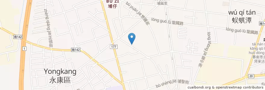 Mapa de ubicacion de 中正廟 en 臺灣, 臺南市, 永康區.