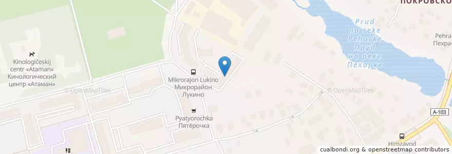 Mapa de ubicacion de Эстетикс en Rusia, Distrito Federal Central, Óblast De Moscú, Городской Округ Балашиха.
