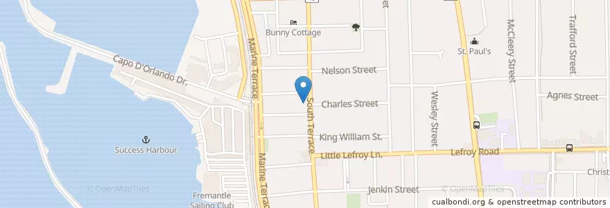 Mapa de ubicacion de Ada Rose en Australia, Australia Occidental, City Of Fremantle.