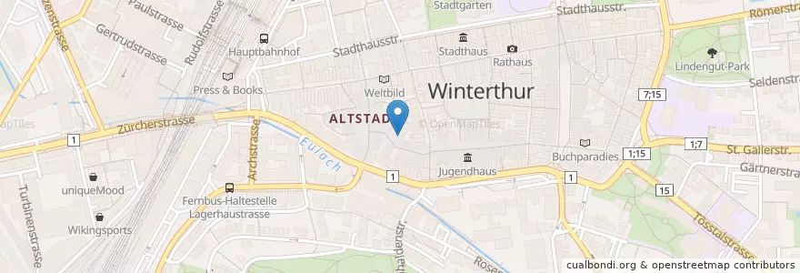 Mapa de ubicacion de Terracina en スイス, チューリッヒ, Bezirk Winterthur, Winterthur.