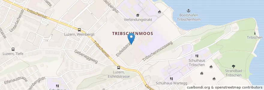 Mapa de ubicacion de Parkhaus Eiszentrum en 스위스, Luzern, 루체른.