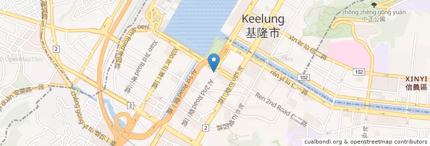 Mapa de ubicacion de 合作金庫商業銀行 en Тайвань, Тайвань, Цзилун, 仁愛區.
