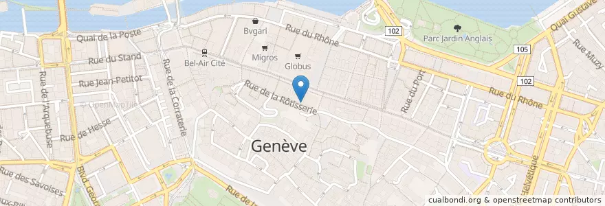 Mapa de ubicacion de FMR Downtown en Schweiz/Suisse/Svizzera/Svizra, Genève, Genève, Genève.