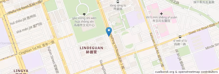 Mapa de ubicacion de 御書房藝廊 en تايوان, كاوهسيونغ, 苓雅區.