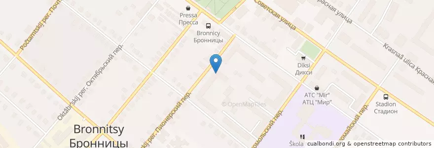 Mapa de ubicacion de Возрождение en Rusia, Distrito Federal Central, Óblast De Moscú, Раменский Городской Округ, Городской Округ Бронницы.