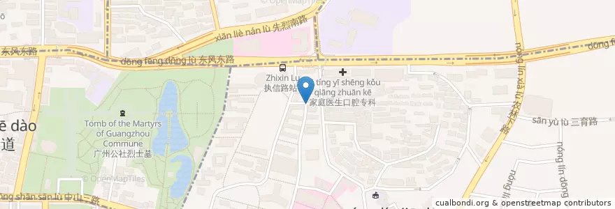 Mapa de ubicacion de 中国建设银行ATM en 中国, 広東省, 広州市, 越秀区, 农林街道.