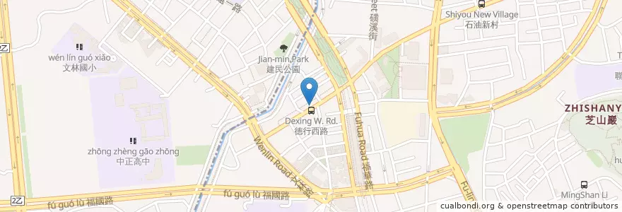 Mapa de ubicacion de 胖老爹美式炸雞 en Taiwan, New Taipei, Taipei, Shilin District.