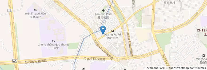 Mapa de ubicacion de 芝山動物醫院 en تایوان, 新北市, تایپه, 士林區.
