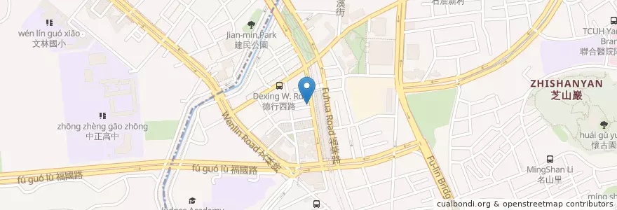 Mapa de ubicacion de 泰泰小館 en 臺灣, 新北市, 臺北市, 士林區.