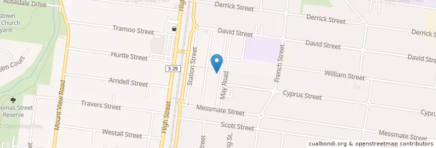 Mapa de ubicacion de Bank of Melbourne en Australie, Victoria, City Of Whittlesea.