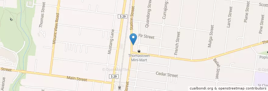 Mapa de ubicacion de Station Street Coffee Club en Australia, Victoria, City Of Whittlesea.