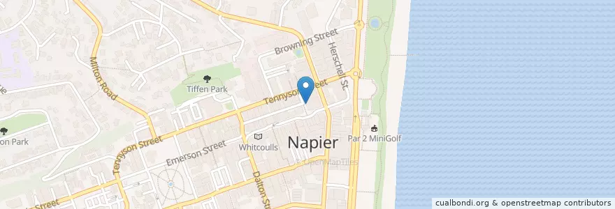 Mapa de ubicacion de Market St en Nueva Zelanda, Hawke's Bay, Napier City.